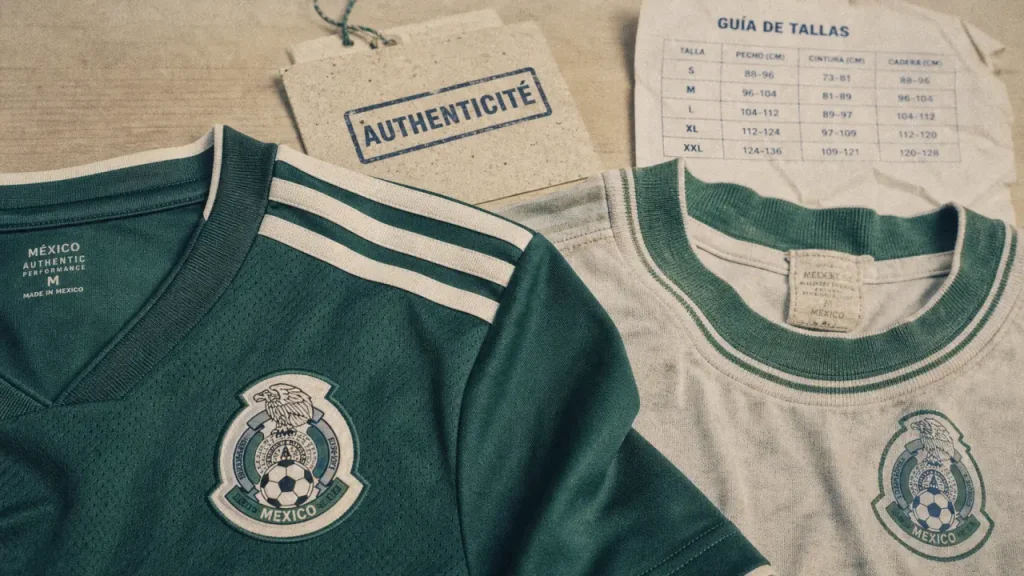 Maillot mexique officiel et vintage comparés, pour El Tri
