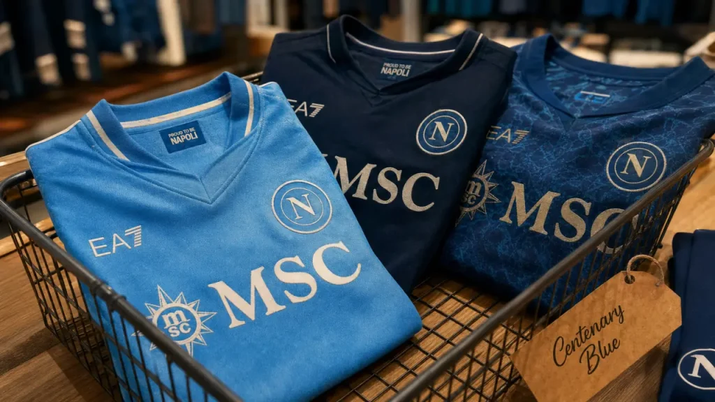 Naples maillot SSC Napoli en boutique : authentique 150 € et replica 59 €