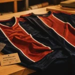 Maillots adidas ajax sur établi, flocage thermocollé et étiquette AEROREADY PRIMEGREEN