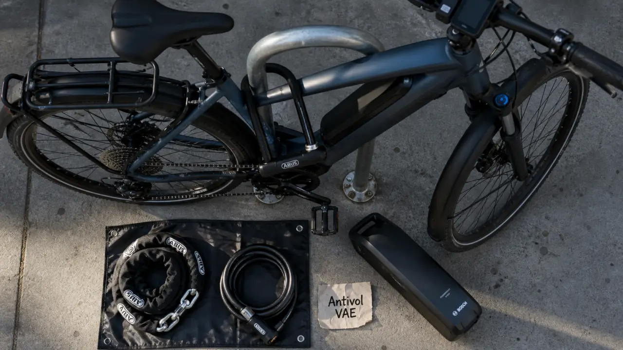 Antivol vélo électrique en U, câble en appoint