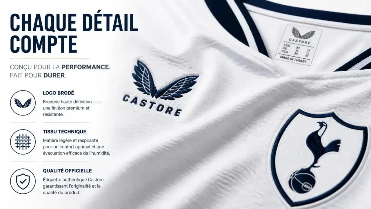 Détails d'authenticité d'un maillot officiel de l'Athletic Bilbao