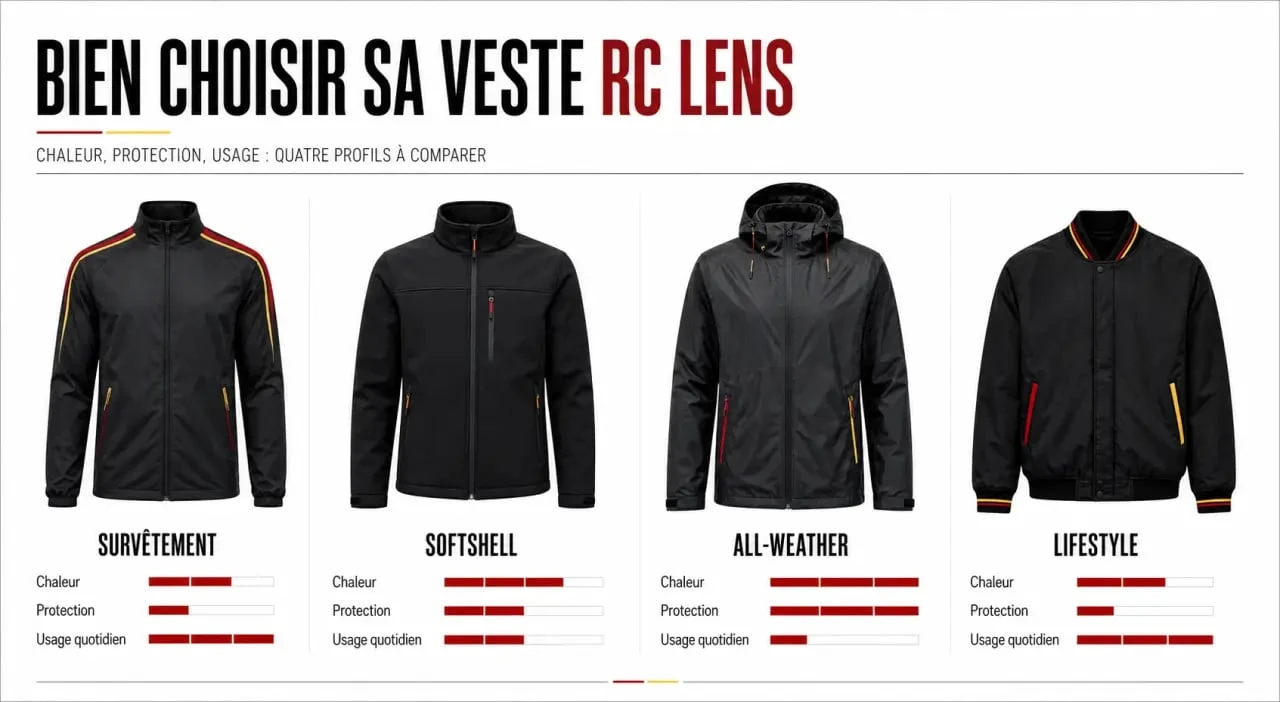 Veste rc lens : comparaison visuelle des modèles de vestes selon l’usage, la chaleur et la protection