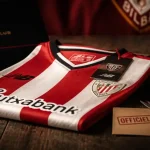 Maillot athletic bilbao officiel rayures rouges et blanches