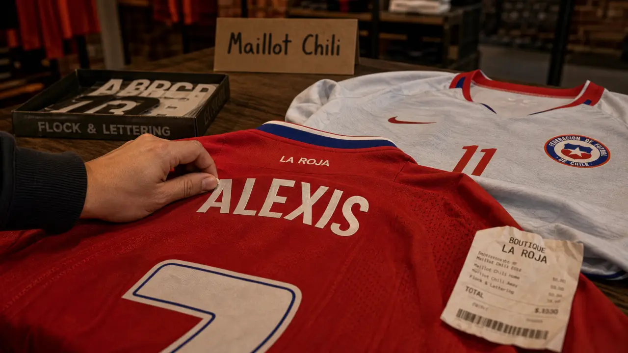 Maillot chili domicile et extérieur, flocage sur mesure