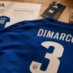 Maillot italie euro domicile adidas avec flocage officiel Dimarco 3