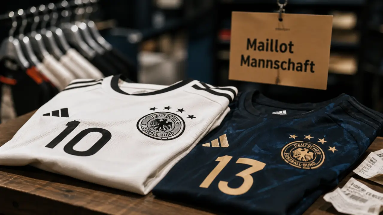 Maillot mannschaft : domicile blanc et extérieur audacieux en boutique
