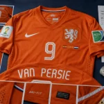 Maillot pays bas 2014 orange avec flocage VAN PERSIE et vérifications avant achat