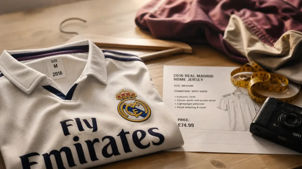 Maillot Real Madrid 2016 : distinguer la saison, la version et l’état avant d’acheter