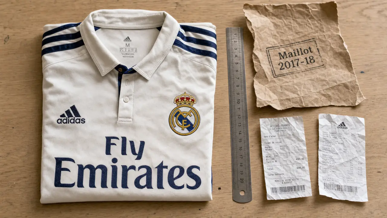 Maillot real madrid 2017-18 domicile et extérieur, vue d’ensemble