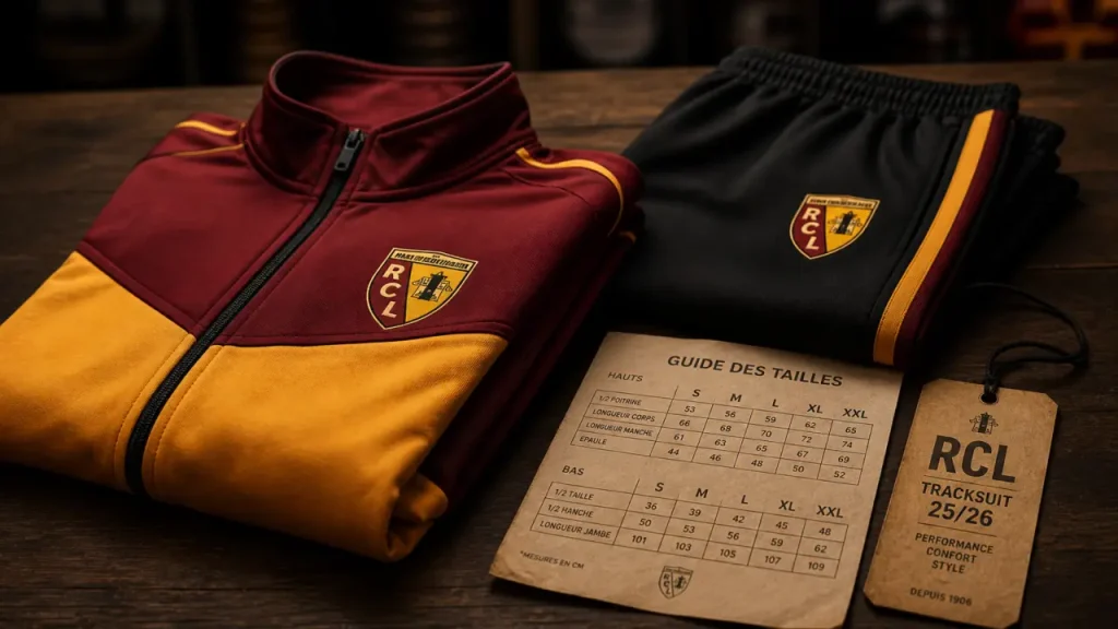 Survêtement RC Lens officiel : training, présentation ou prematch, le bon choix selon l’usage
