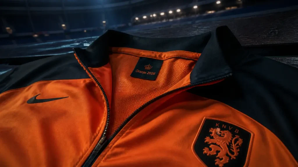 Veste Pays-Bas orange/noir : choisir entre entraînement, tribunes et collection 2026