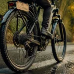 VTC électriques : vélo tout chemin électrique, moteur et batterie visibles