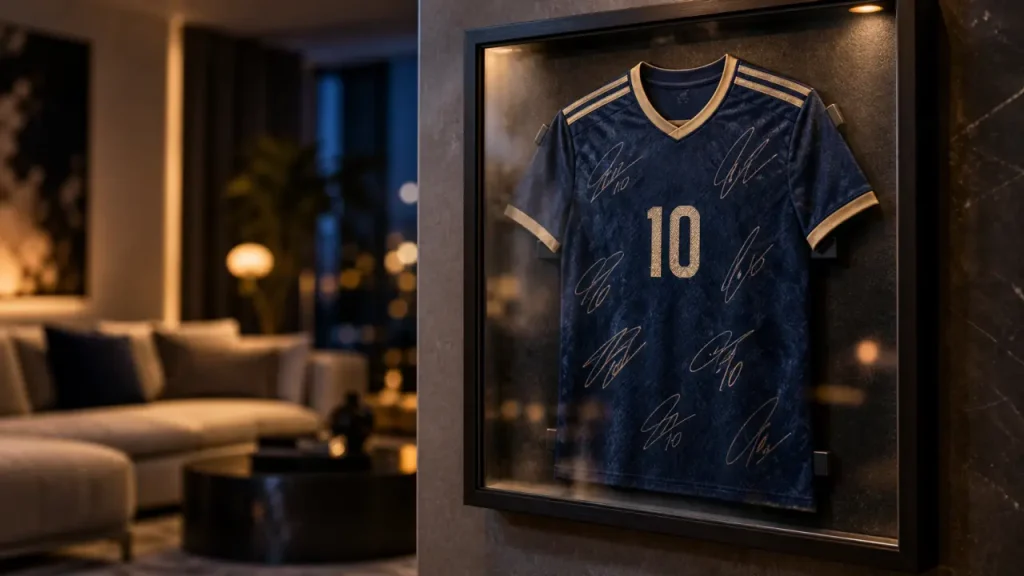 Cadre maillot de foot : le format qui protège les dédicaces sans écraser le textile