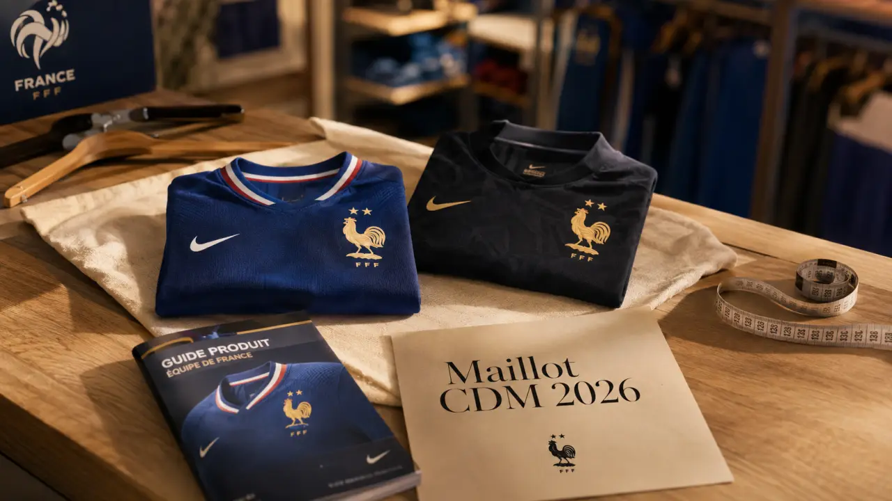 Maillot cdm 2026 domicile et extérieur sur table