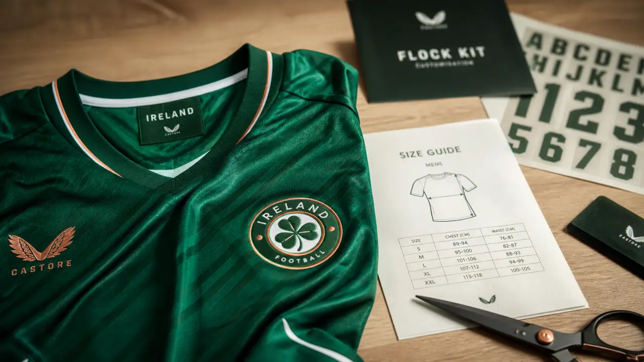 Maillot irlande foot : taille et flocage, guide des tailles
