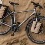 Velo trekking : vélo chargé avec sacoches et confort