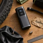 Gonfleur vélo électrique et pneu tubeless, 120 PSI affichés